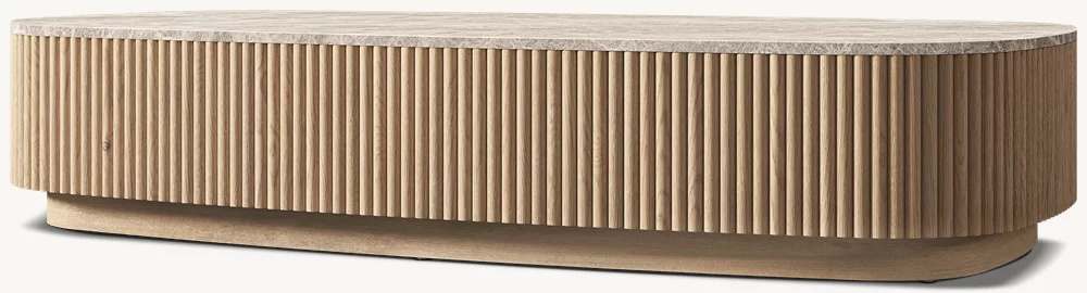 Mesa de café à base de pedra quadrada