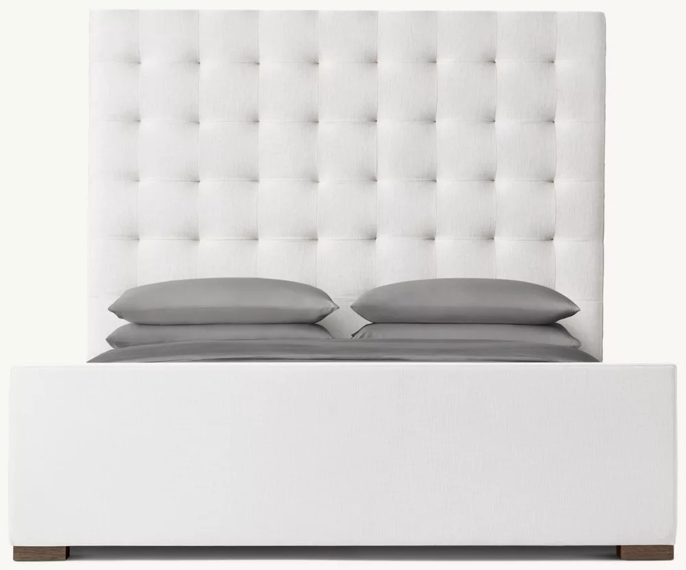 Cama de plataforma de painel com caixa de caixa com Footboard