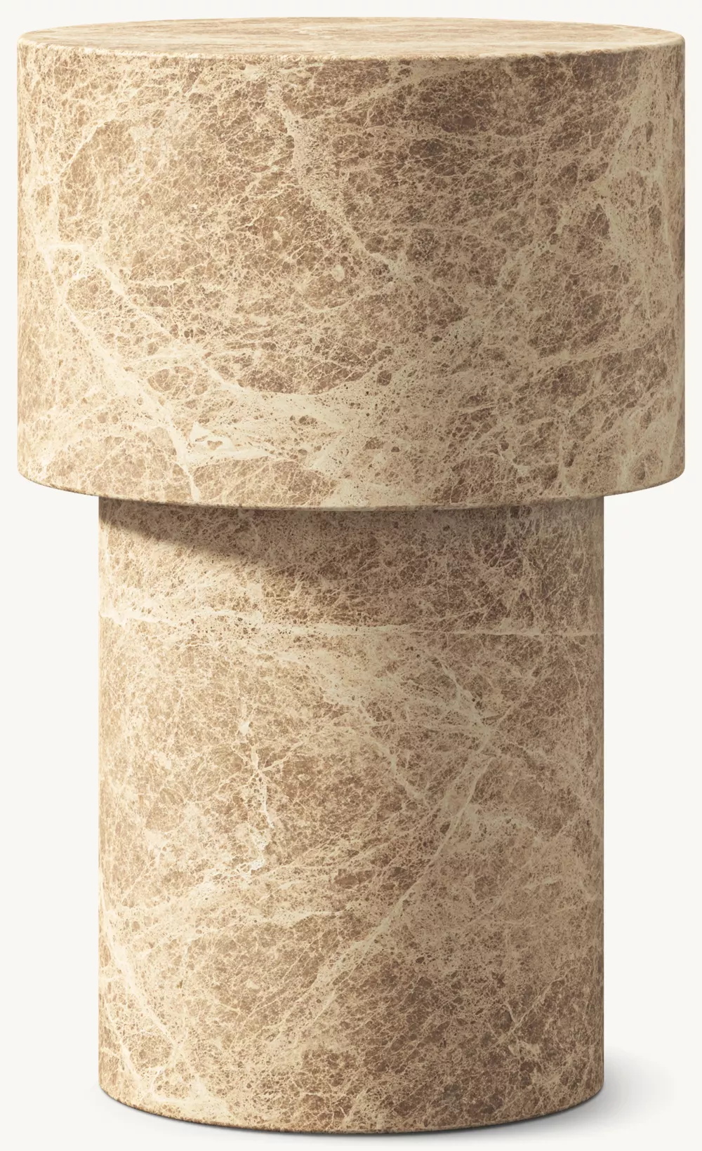  Mesa lateral redonda de mármore