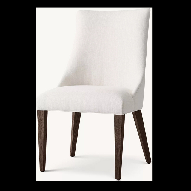 Cadeiras de jantar de carvalho branco minimalista moderno