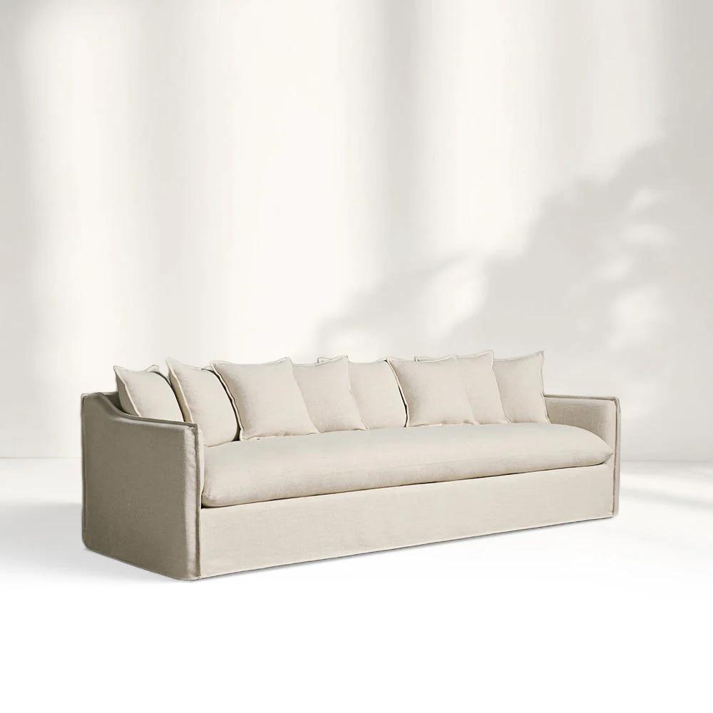 Sala de estar de sofá de tecido macio