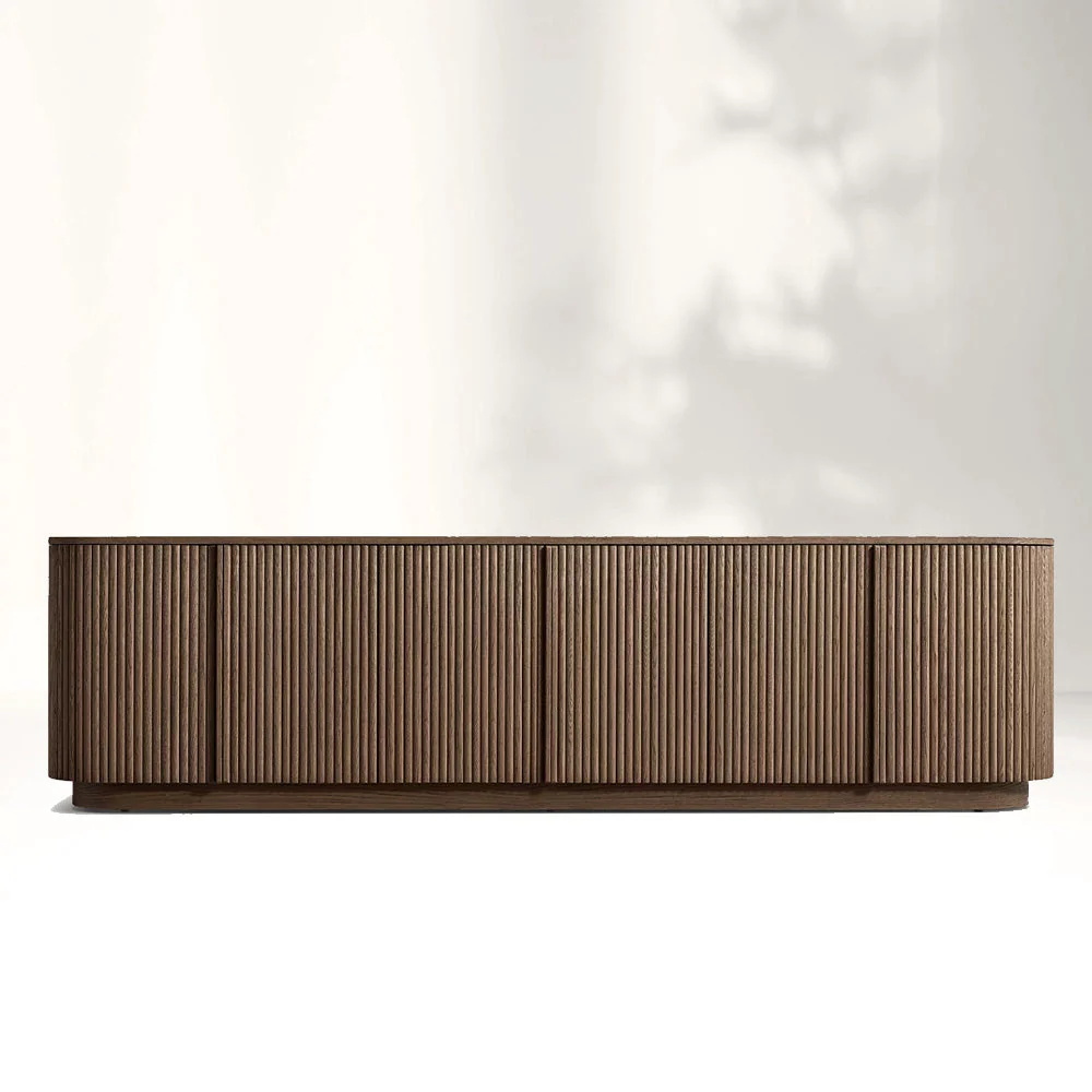 Sala de estar americana de madeira de madeira branca de madeira branca armário de tv armário