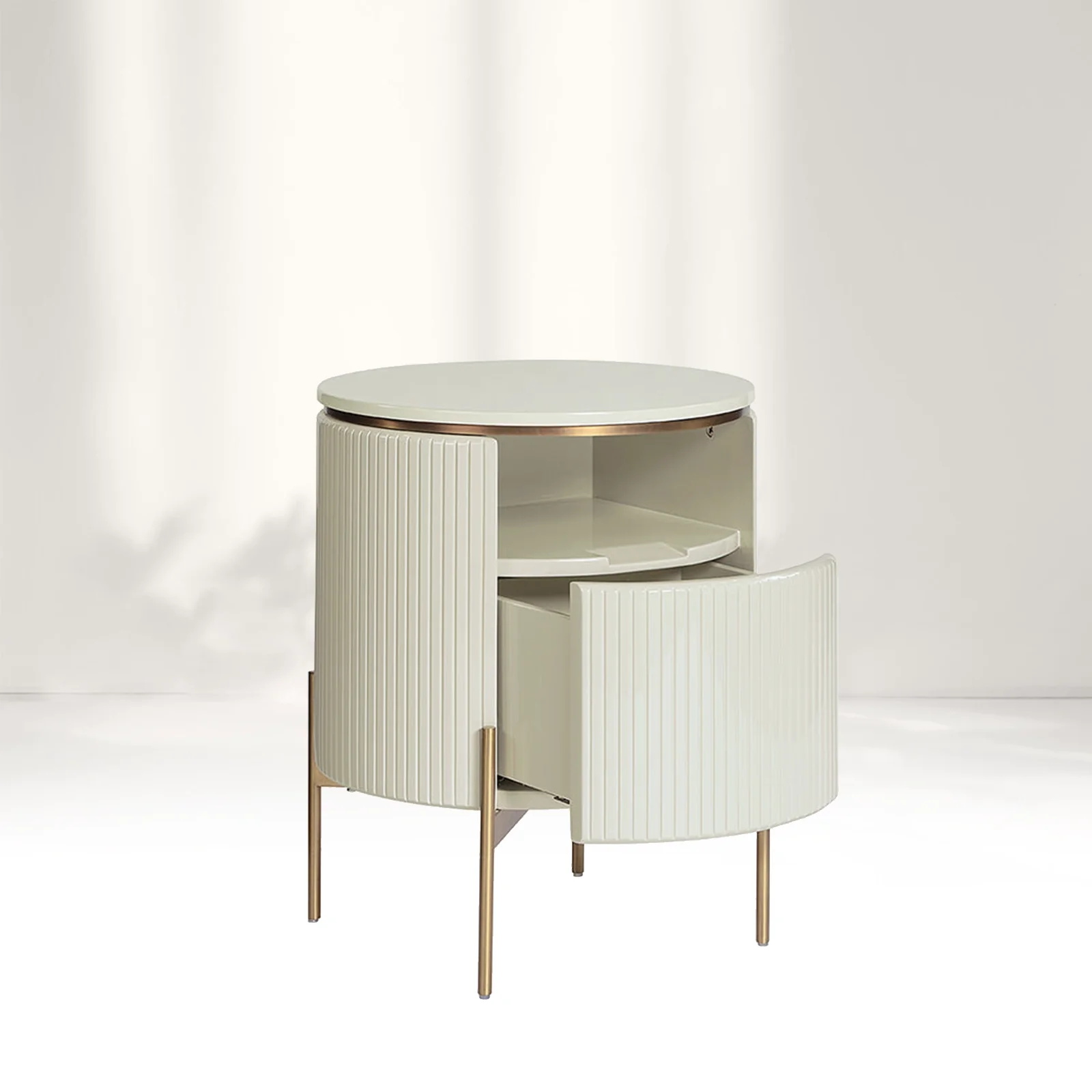  Aparador redondo vertical - listrado