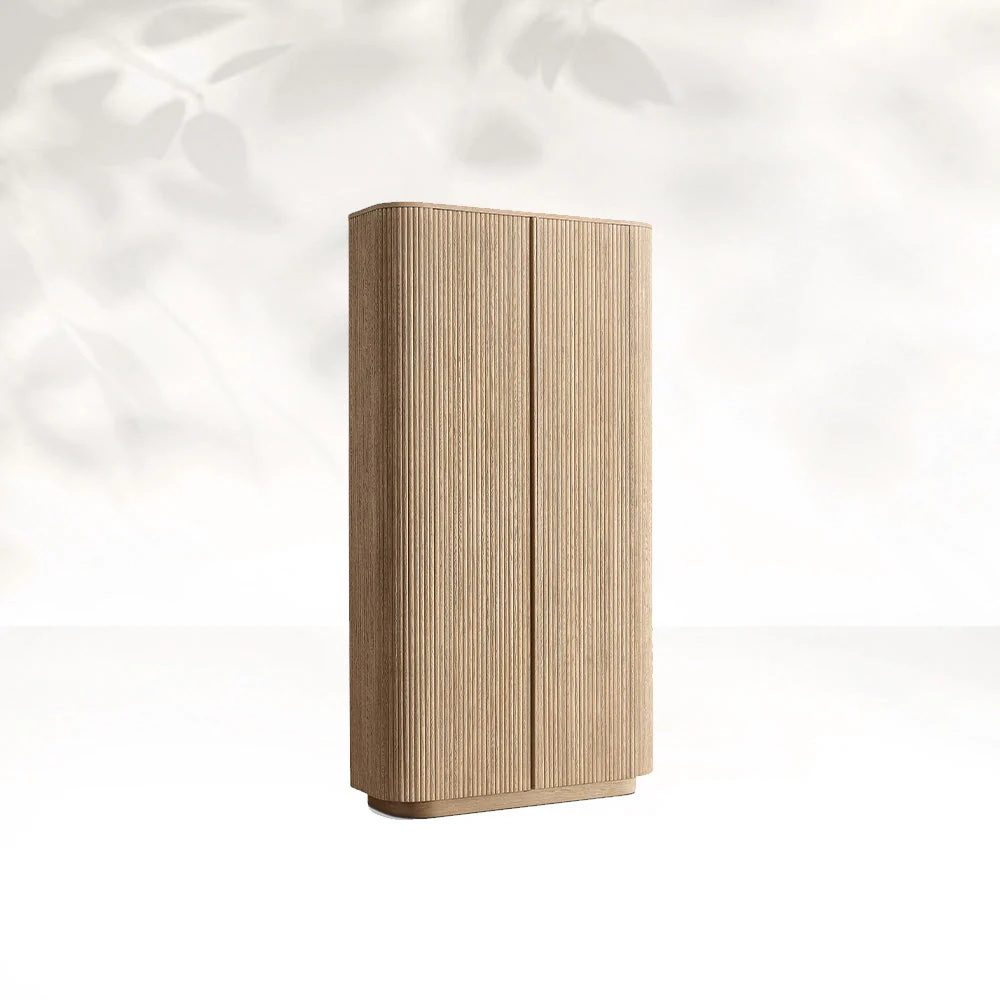 Guarda de madeira sólida de grãos verticais