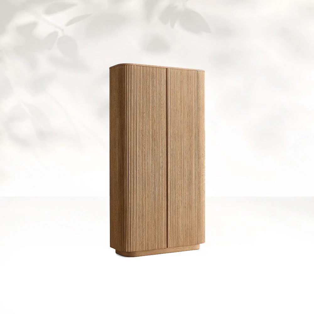 Guarda de madeira sólida de grãos verticais