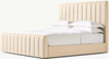  Cama de plataforma de painel de tecido com Footboard