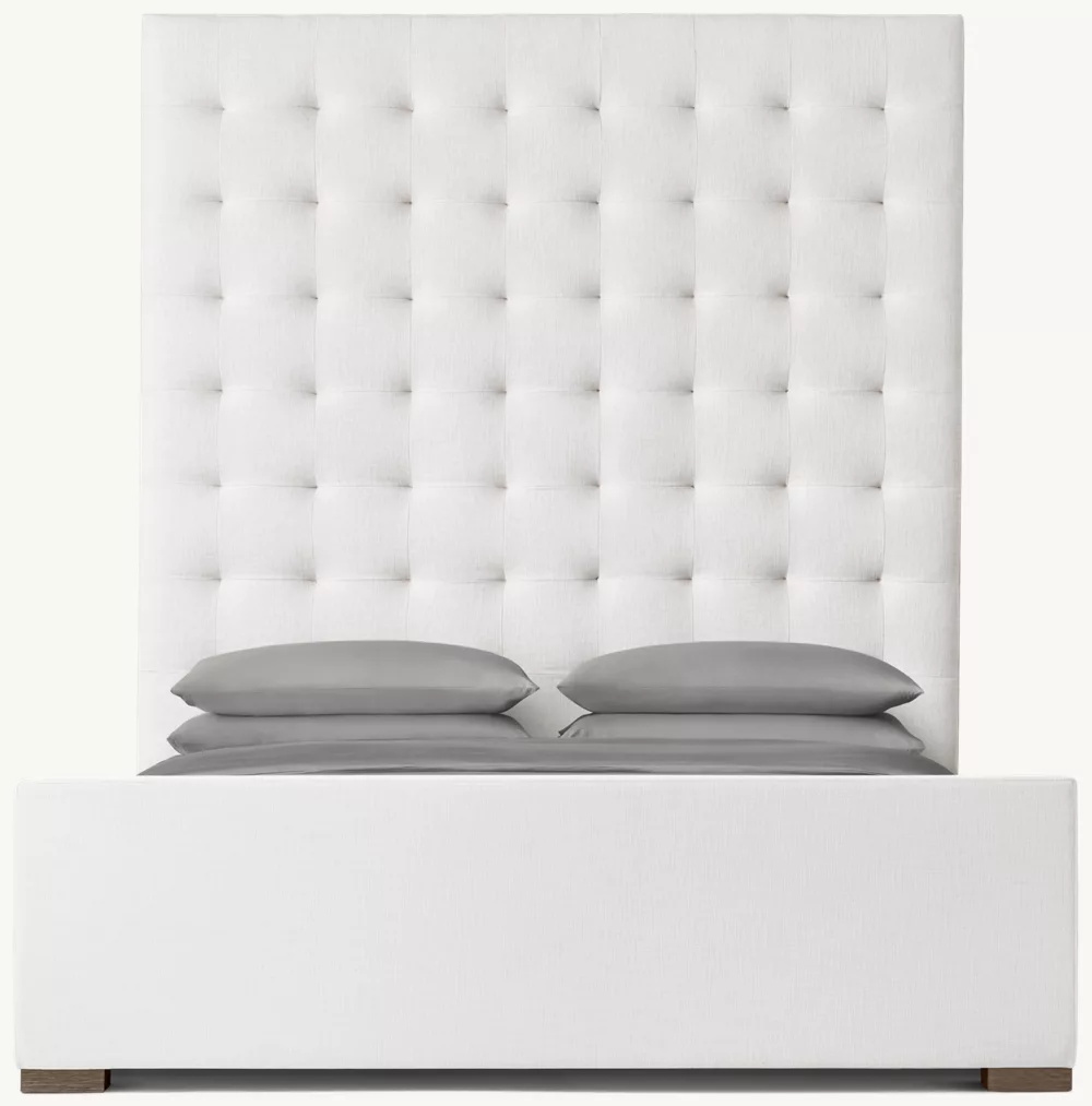 Cama de plataforma de painel com caixa de caixa com Footboard