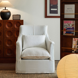 Sofá único de linho