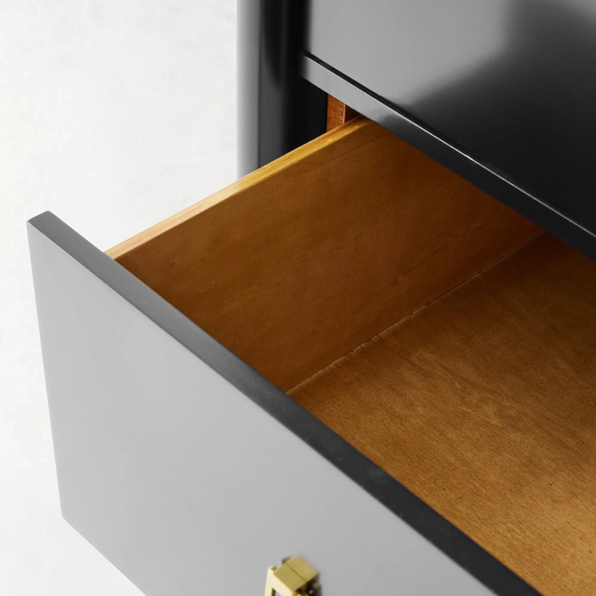 Double - Porta Black Storage Gabinet com gaveta