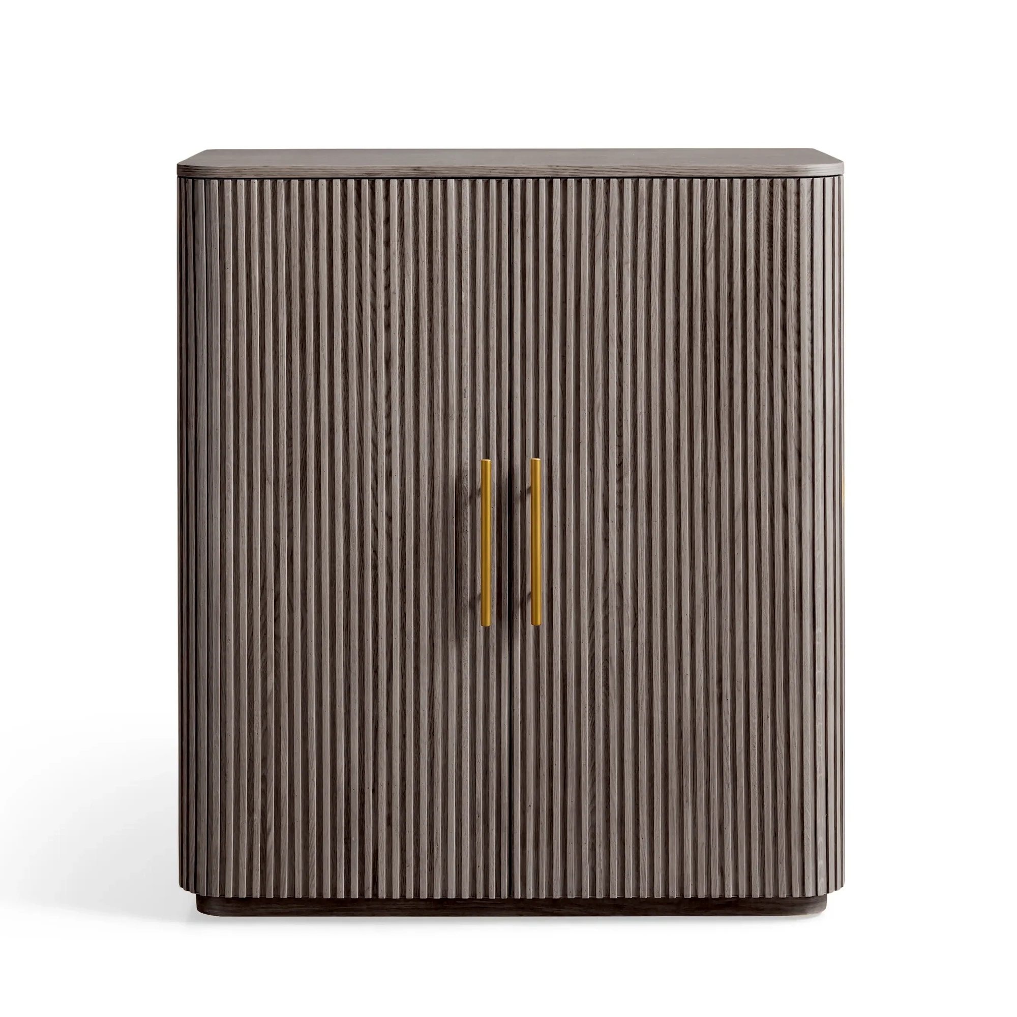 Armário de vinho de carvalho branco moderno