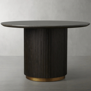 Mesa de jantar de mármore de carvalho