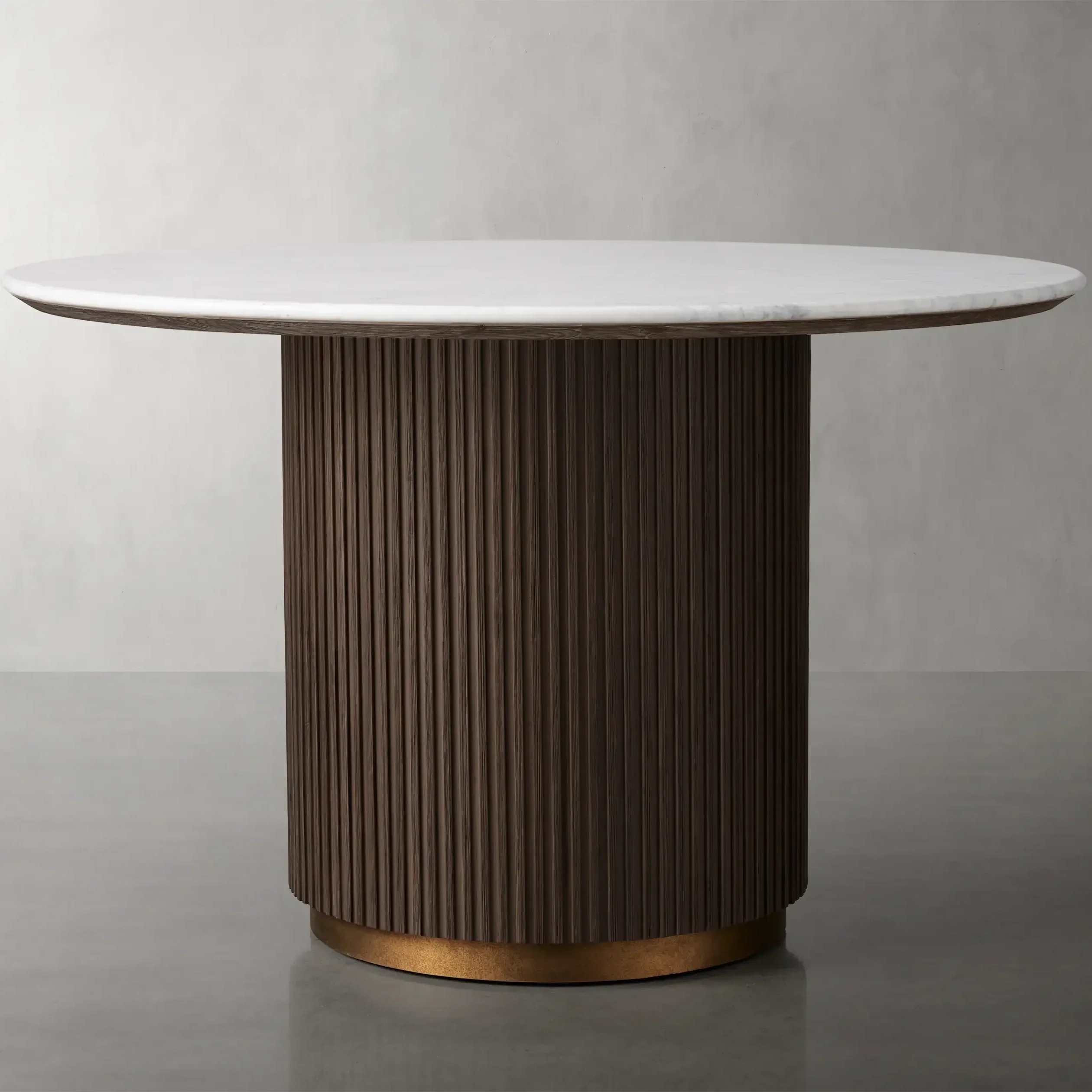 Mesa de jantar de mármore de carvalho