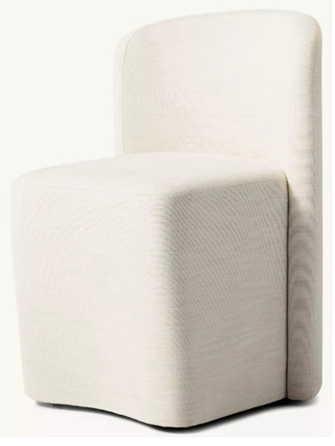 Armacha minimalista de tecido moderno feita de madeira maciça para refeições