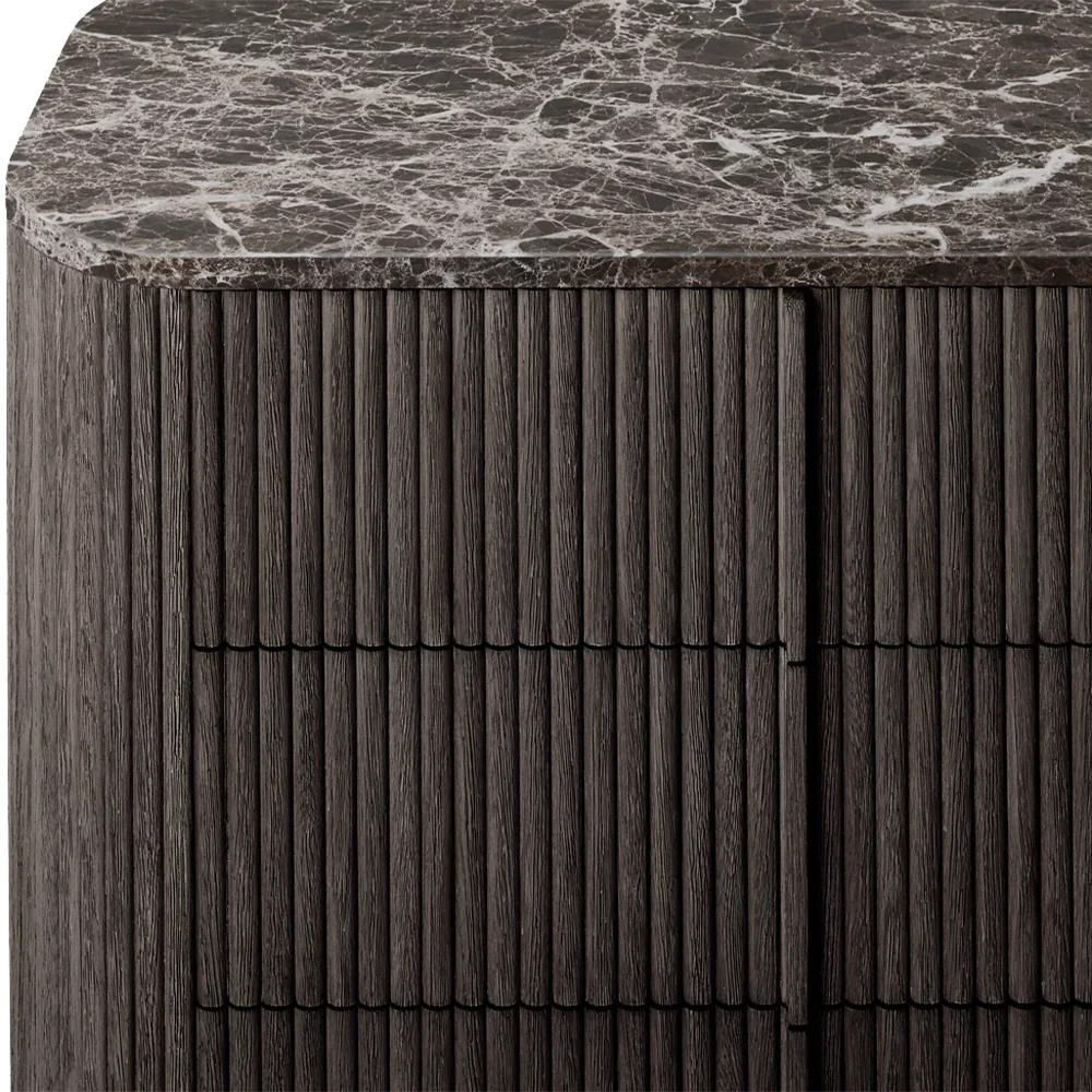 Arm&aacute;rio de exibi&ccedil;&atilde;o em cor de carvalho preto