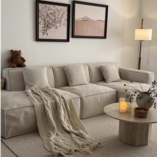 Sofá de tecido francês Winnie