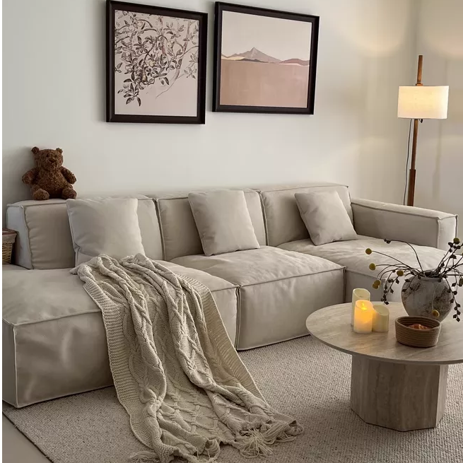 Sofá de tecido francês Winnie