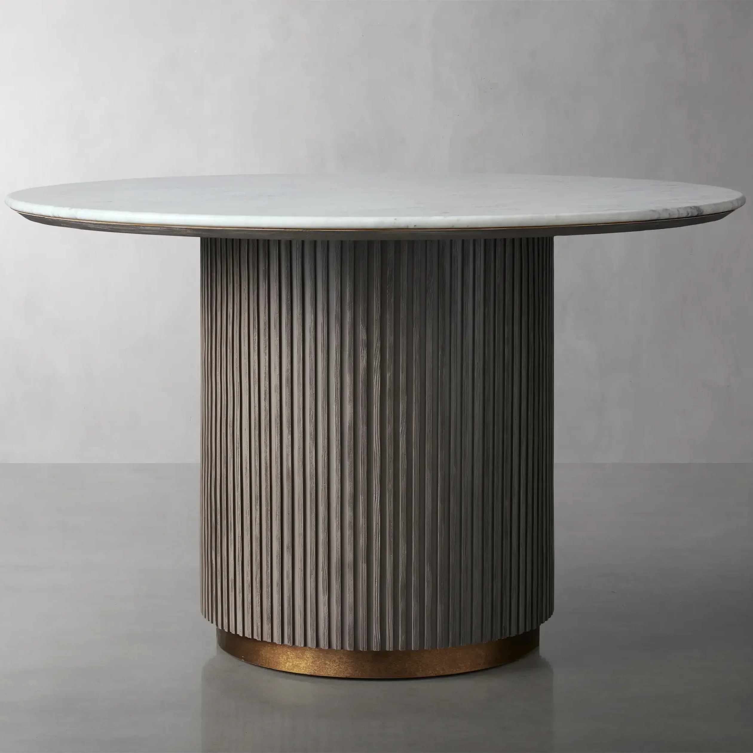 Mesa de jantar de mármore de carvalho