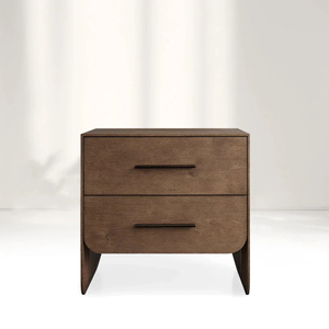 Double - gaveta de mesa de cabeceira de madeira sólida
