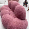 Sofá de lã de alpaca em forma de nuvem