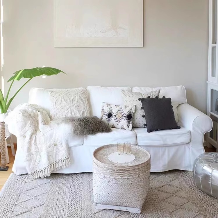 Sofá branco removível e lavável