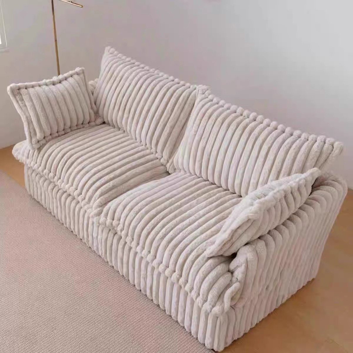 Sofá pequeno de veludo destacável de estilo japonês