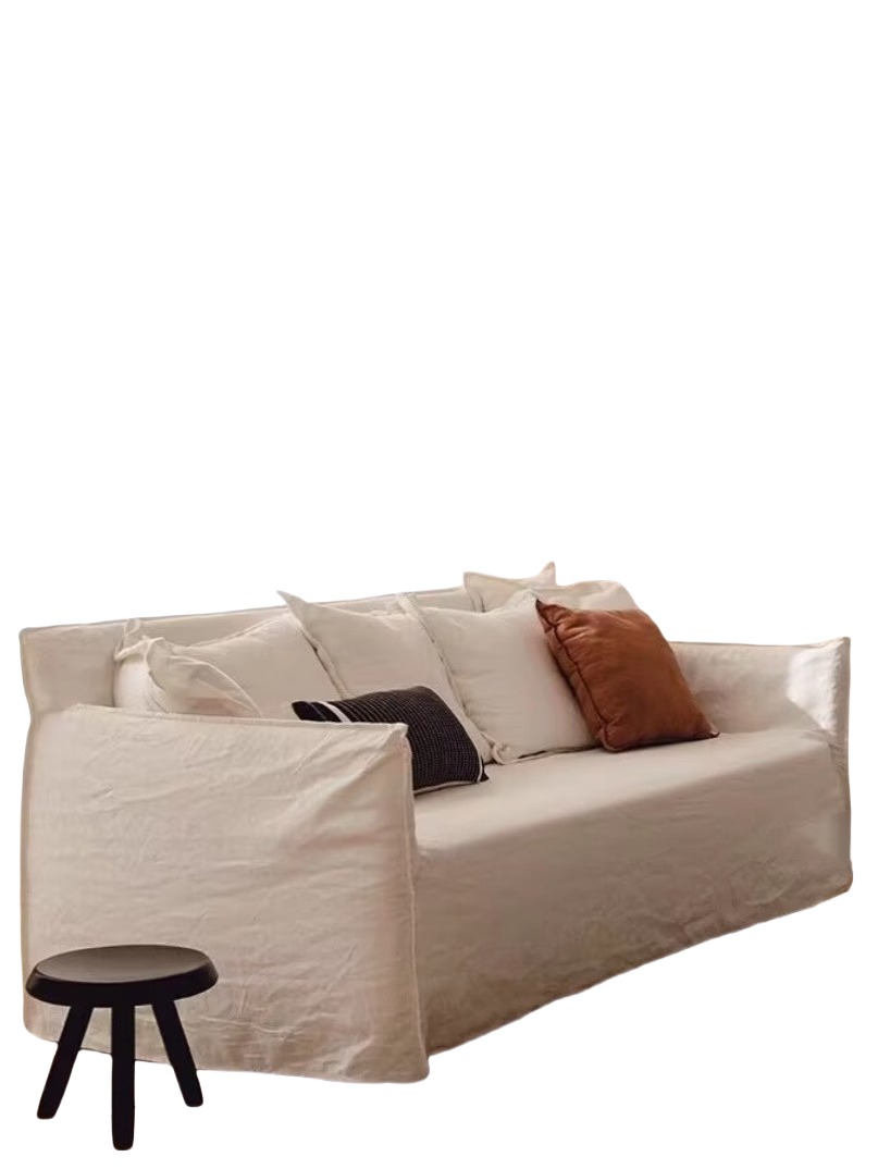 Creme - Sofá de lounge da sala de estar de estilo