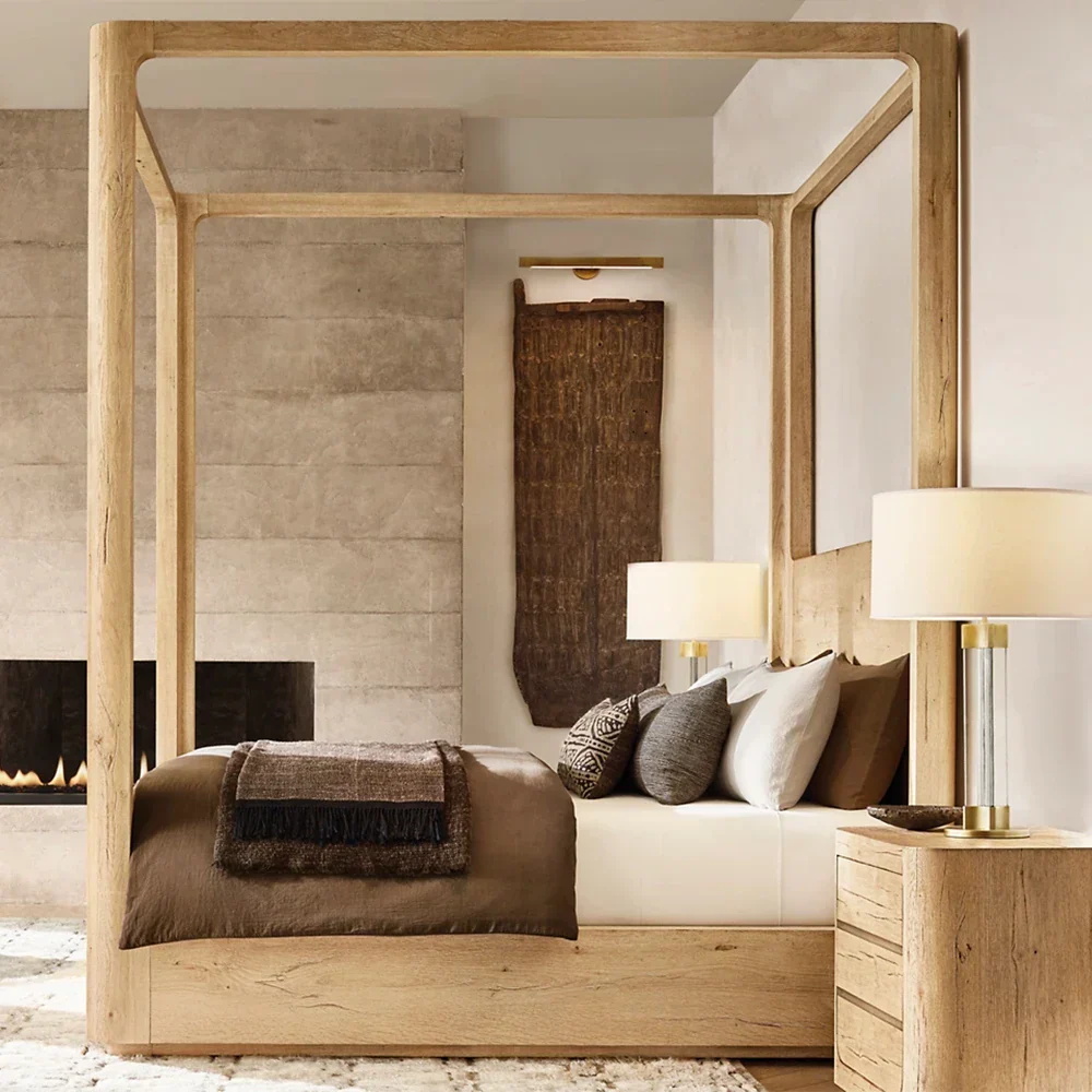 Cama de madeira s&oacute;lida