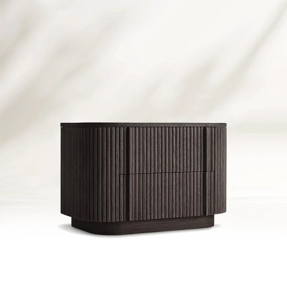 Vertical - mesa de cabeceira curva listrada