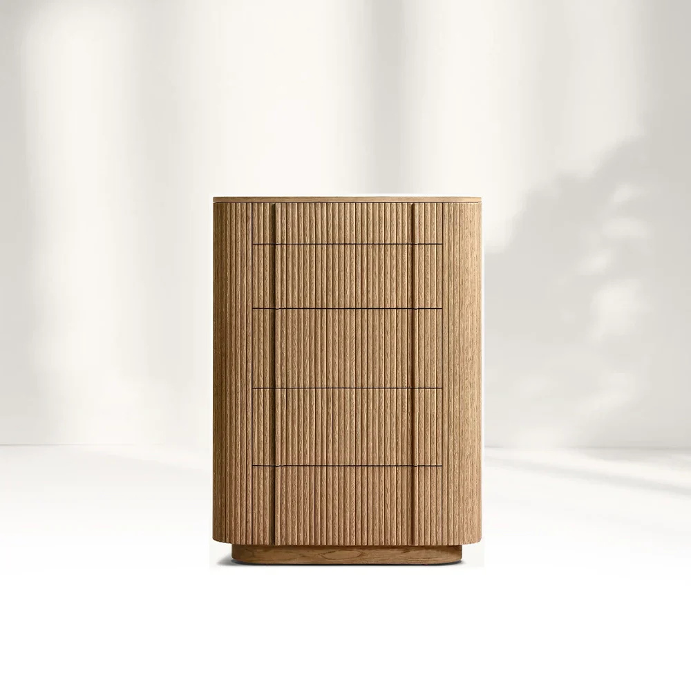 Armário moderno cômoda estreita de 5 puxadores