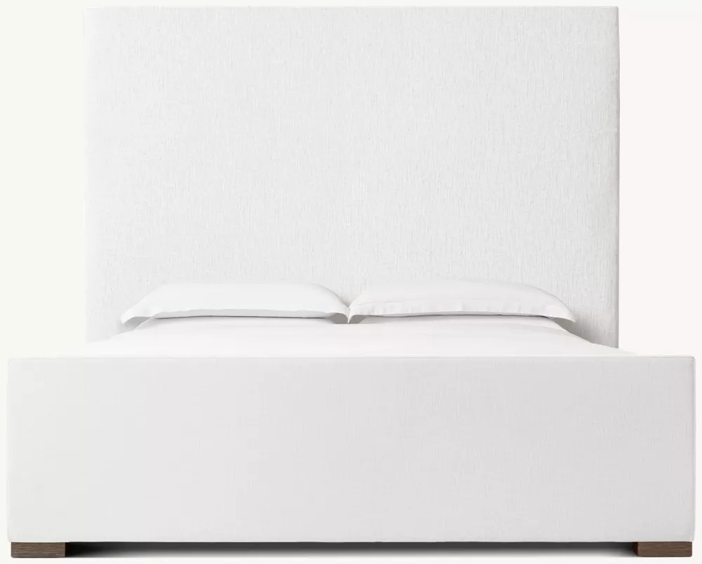 Cama de plataforma de painel de tecido com Footboard