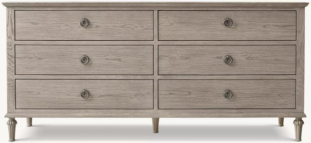 Gabinete de seis gabarões de carvalho