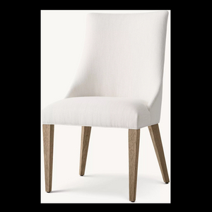 Cadeiras de jantar de carvalho branco minimalista moderno