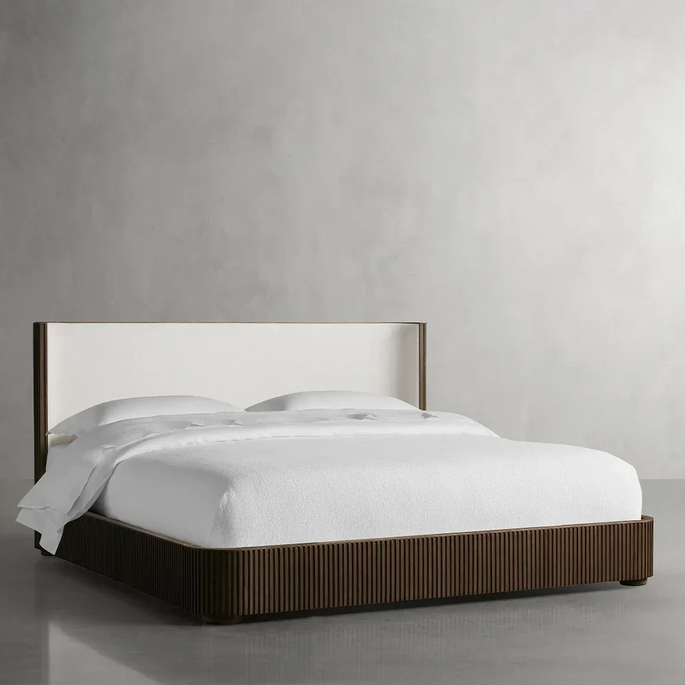 Quarto de madeira sólida personalização de cama queen size