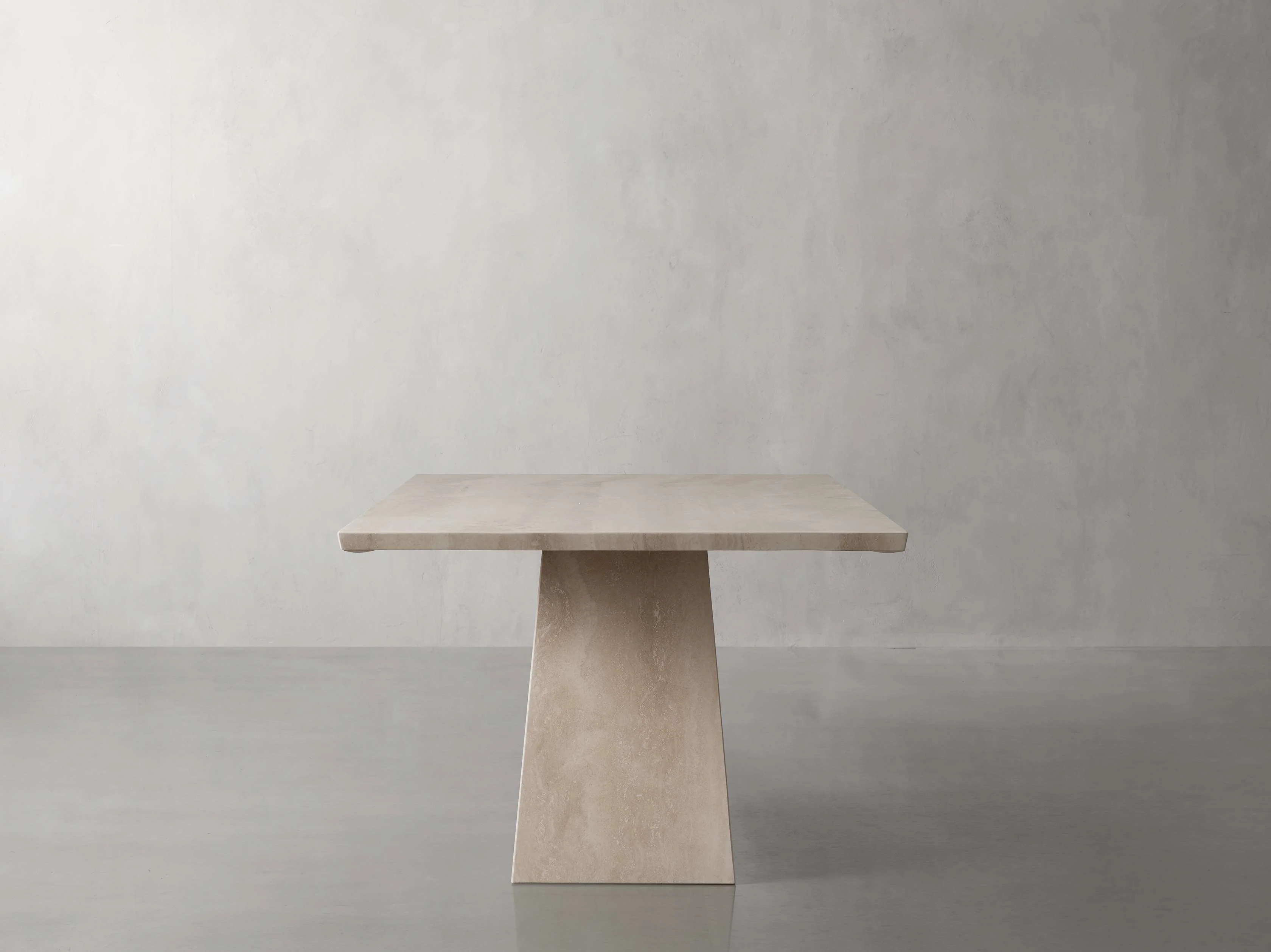 Tabela de travertino retangular Finnley funcional