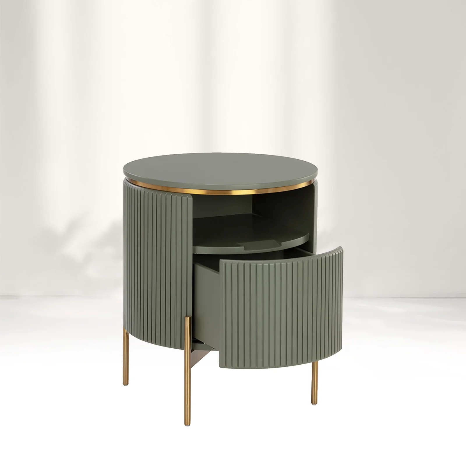  Aparador redondo vertical - listrado