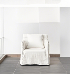 Sofá simples de tecido de linho de estilo japonês