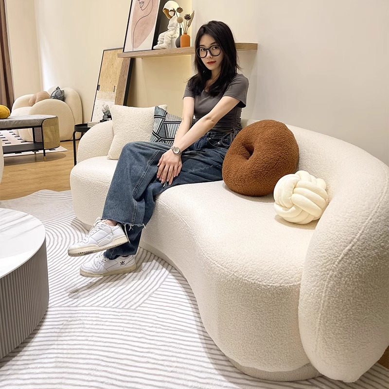 Sofá de sala de estar simples e simples nórdico