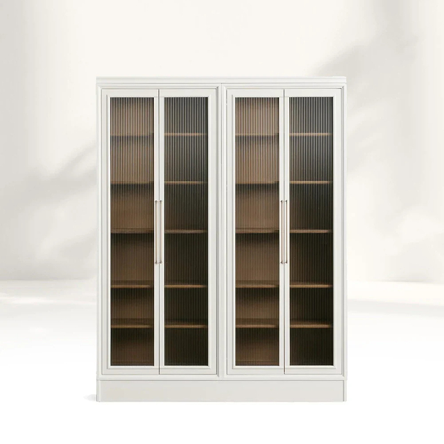 Moderno de vidro minimalista - armário de armazenamento de portas