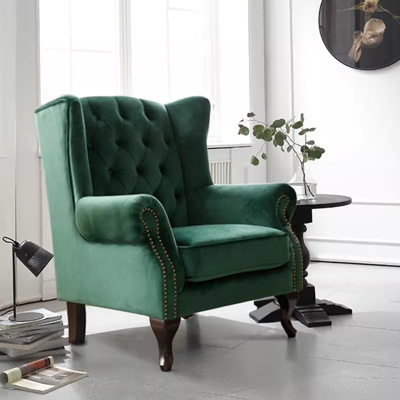 Cadeira de sofá de tecido de estilo americano