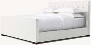 Cama de plataforma de painel com caixa de caixa com Footboard