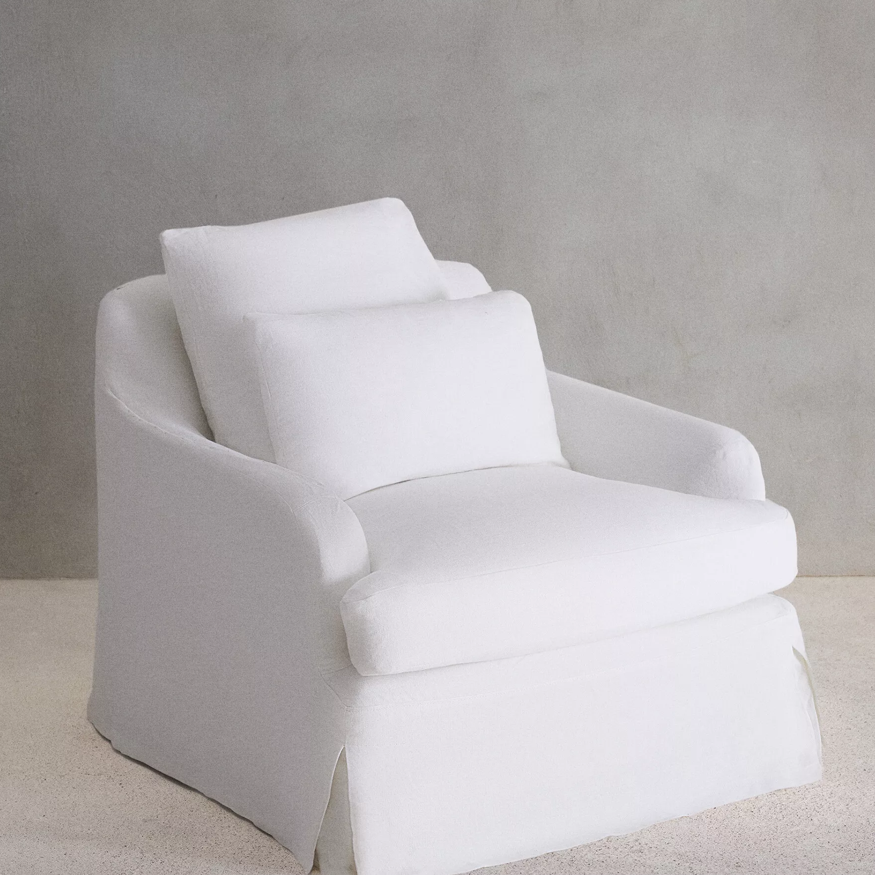 Sofá de tecido lavável no estilo zen