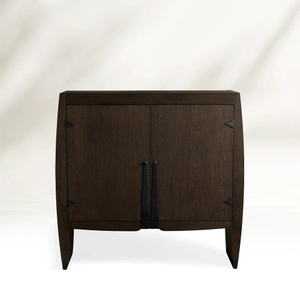 Oak Artistic - Gabinete de acento de acabamento com design arqueado