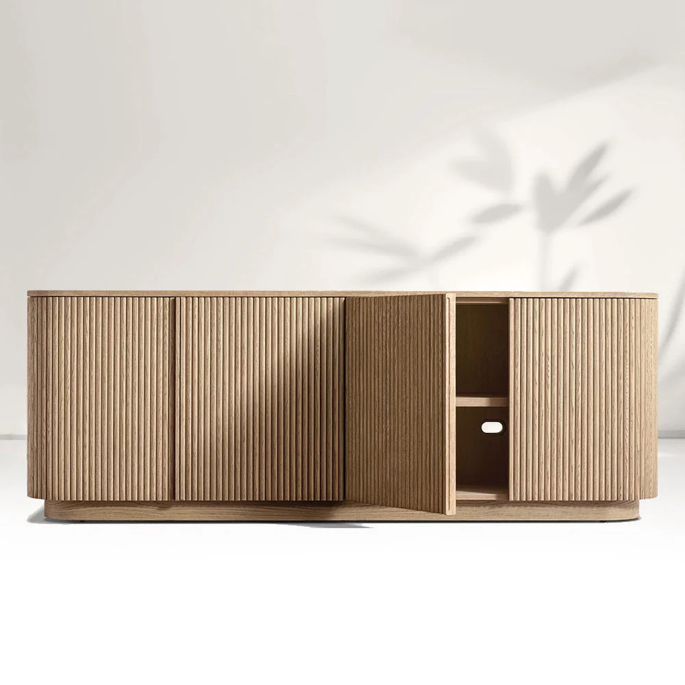 Sala de estar americana de madeira de madeira branca de madeira branca armário de tv armário