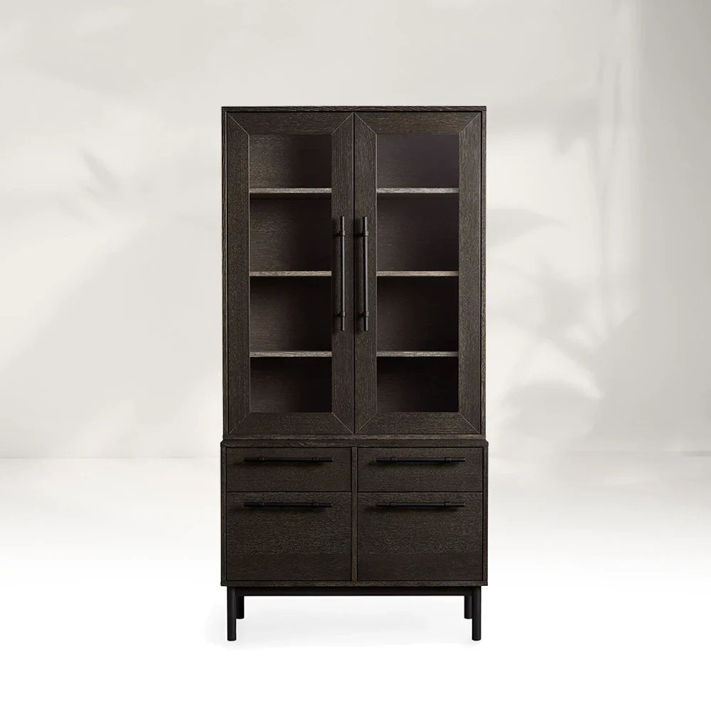 Industrial - estilo de vidro - armário de armazenamento de porta