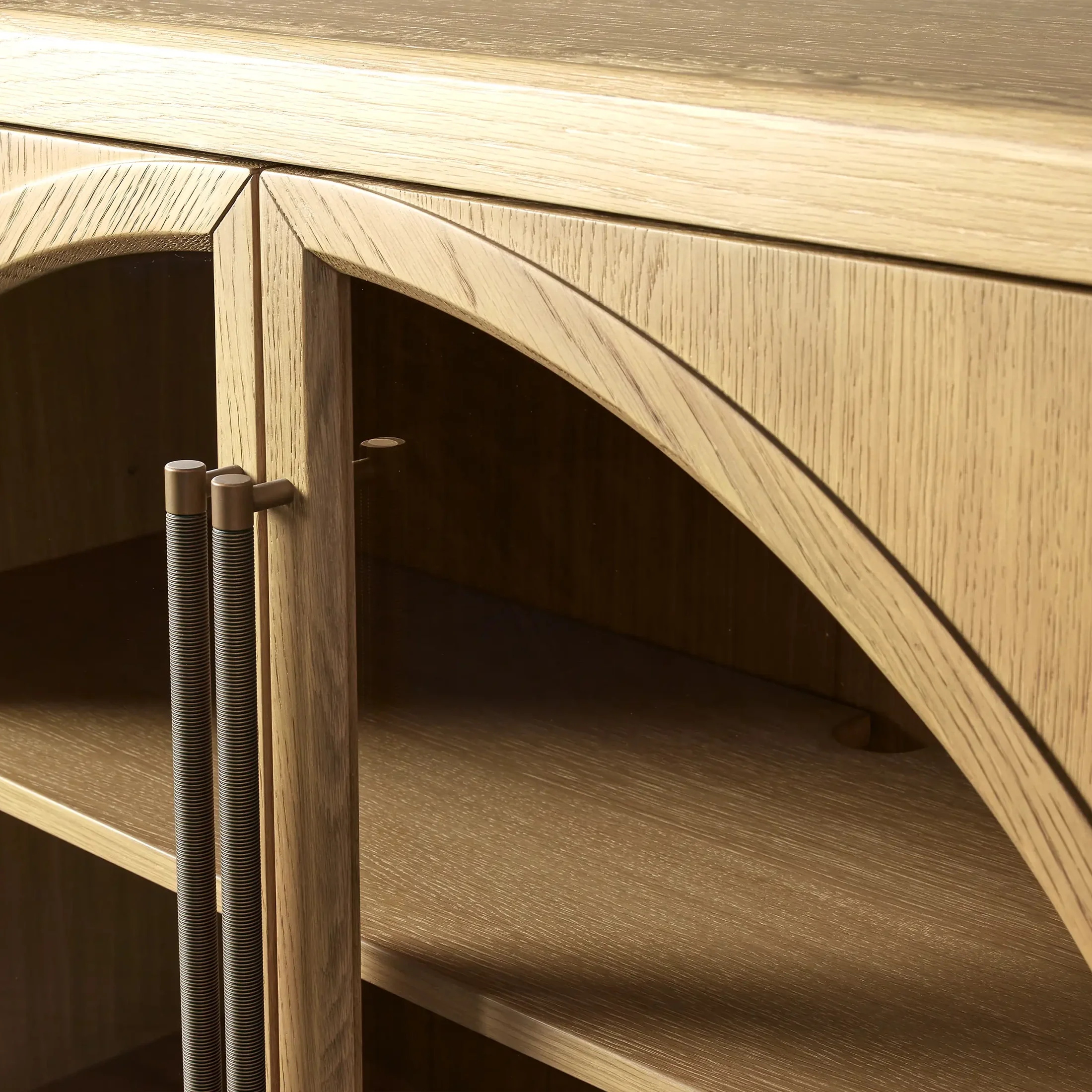 Vidro preto baixo - perfil - armário frontal