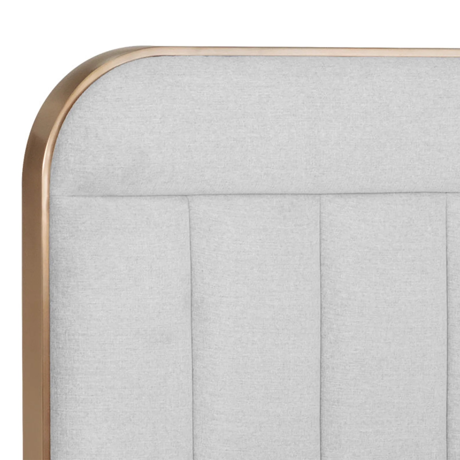 Cama de estofamento cinza claro moderno