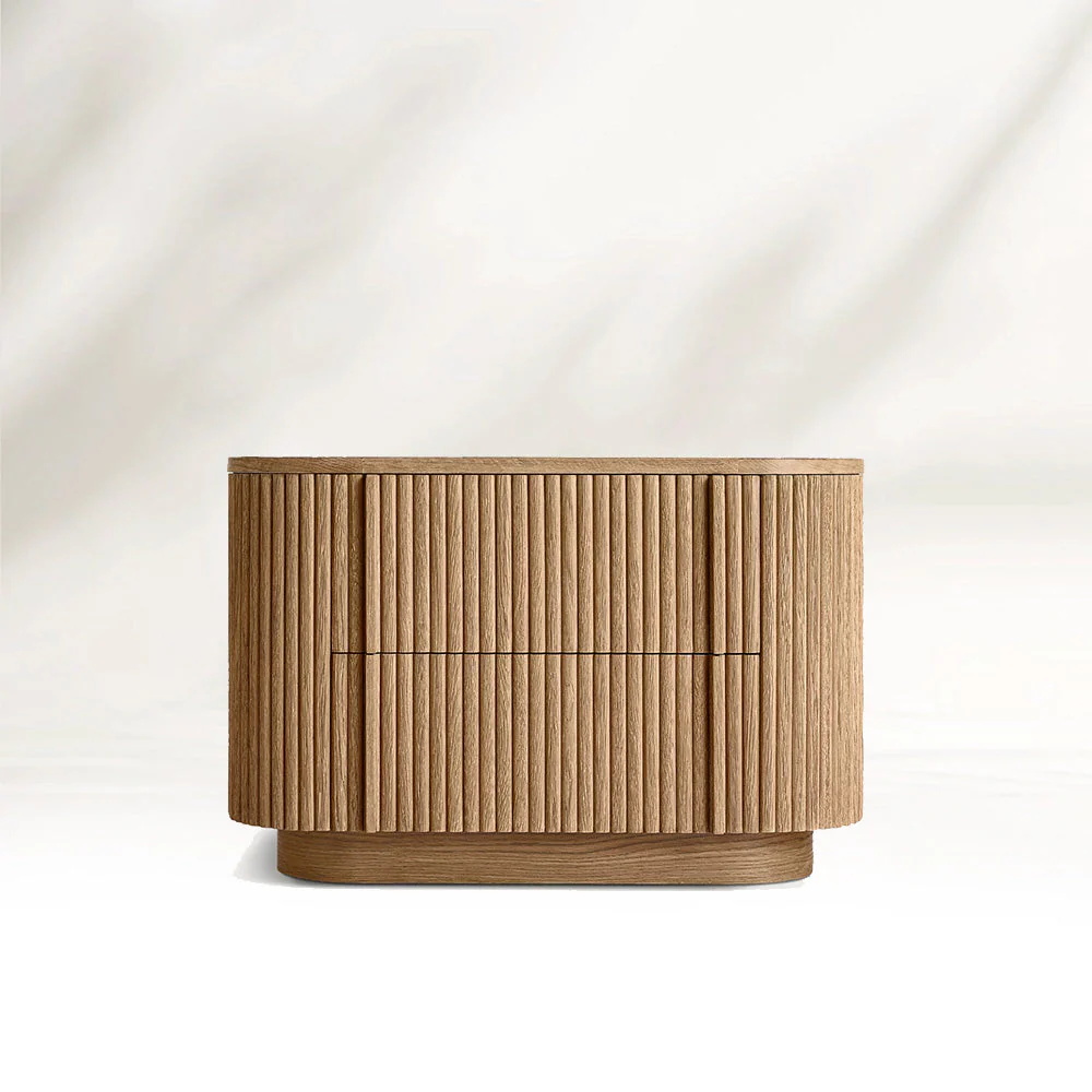 Vertical - mesa de cabeceira curva listrada