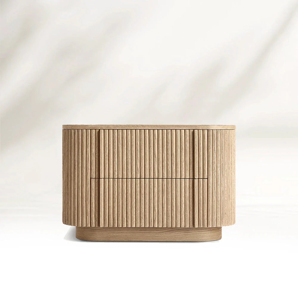 Vertical - mesa de cabeceira curva listrada