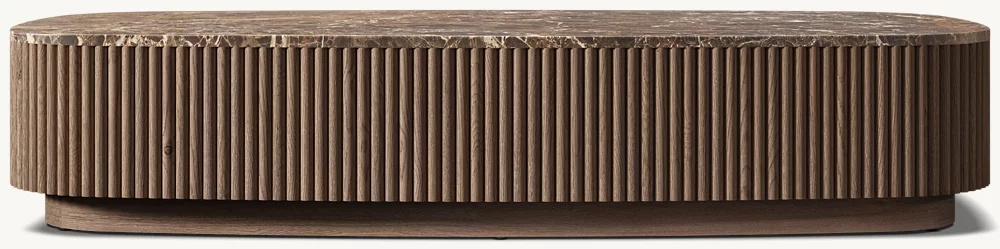 Mesa de café à base de pedra quadrada