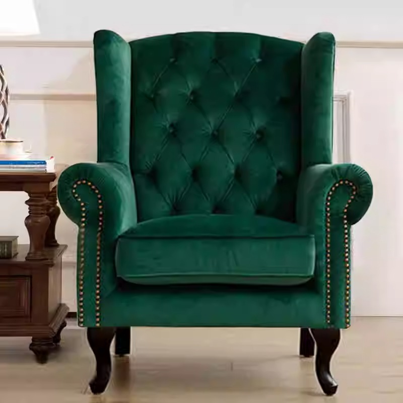 Cadeira de sofá de tecido de estilo americano